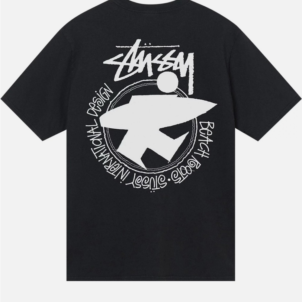 Stussy Black and White Graphic Tee